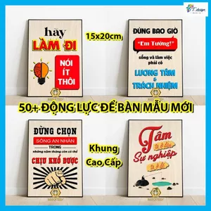 "50+ Tranh Slogan Tạo Động Lực Đẹp mắt cho Bàn Làm Việc Văn Phòng 15x20cm"