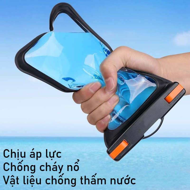 Túi chống nước IPX8 30m - mút nổi, chụp ảnh dưới nước, đi biển du lịch, dây đeo, cho điện thoại