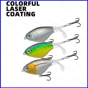 SQ3 6 Cái Bộ Mồi Câu Cá Nổi Topwater Có Đuôi Xoay Câu Cá Ngoài Trời QS3
