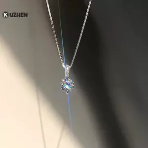 KUZHEN Sáng Bóng Giọt Nước Hình Nelace Cho Nữ Zircon Giọt Nước Mặt Dây Chuyền Xương Đòn Dây Xích Nelace Quà Tặng Ngày Lễ Tình Nhân Trang Sức Tiệc Cưới HOT
