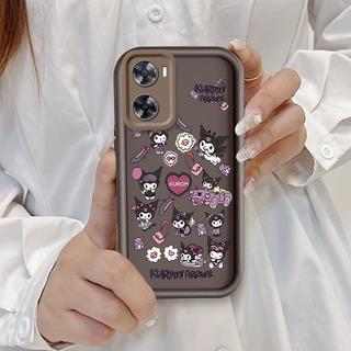 Ốp Lưng Cho OPPO A57 4G A77 4G A77S 4G Hoạt Hình Silicon Màu Kẹo Mềm TPU Kuromi Sanrio Angel Eye Vỏ Điện Thoại Chống Sốc