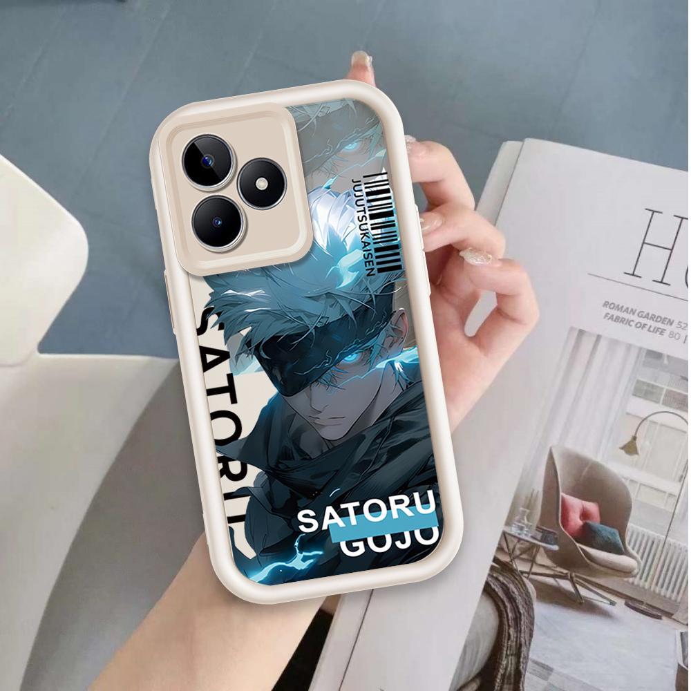 Ốp Lưng Cho Realme C53 C51 Note 50 C63 C61 Hoạt Hình Silicon Phụ Kiện Vỏ Điện Thoại Mềm TPU Jujutsu Kaisen Anime Mắt Thiên Thần Mặt Sau Chống Sốc