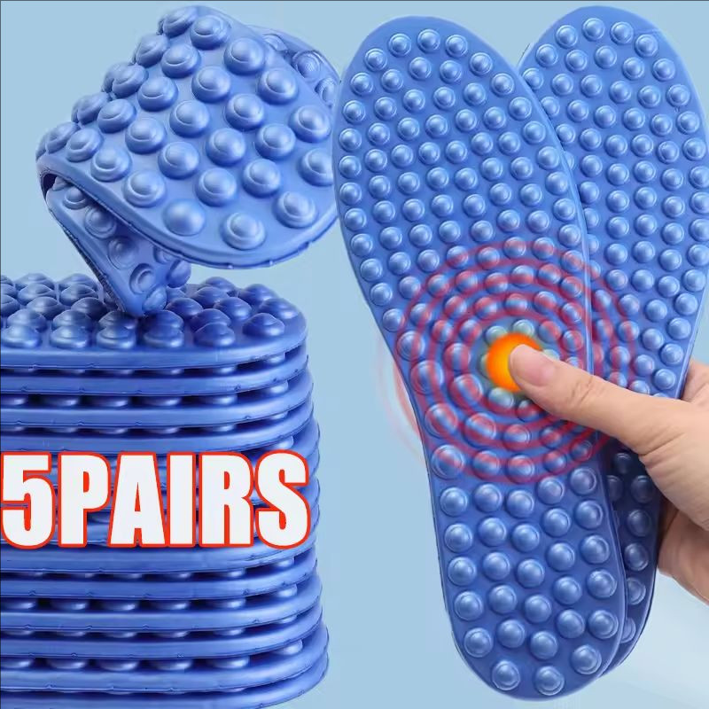 1 / 3 / 5 Đôi - Giày Massage 5D Đế Full Palm Acupoint Massage Bàn Chân Nam Nữ Sức Khỏe Giảm Mệt Mỏi Chân Thể Thao Mềm Đế Thường Ngày