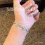Vòng tay may mắn cỏ ba lá Opal bốn lá phong cách mới, Aoya Star Wish, Thời trang phù hợp, Quà tặng cho bạn gái