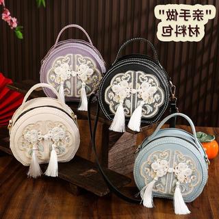Túi tròn nhỏ thêu thủ công phong cách quốc gia đa năng phong cách Trung Quốc mới