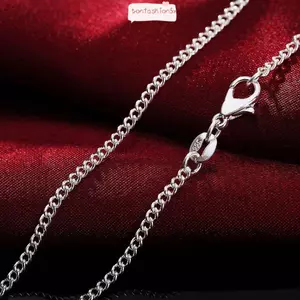 Vòng Cổ ITRUMPET, Trang Sức Bạc 925 Quà Tặng Vòng Cổ Dây Xích Bên, Chất Lượng Cao 40-75cm 2MM Dây Xích Nam Nữ