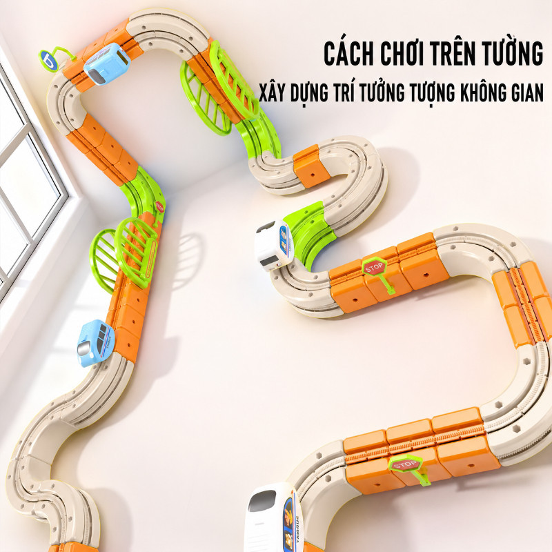 Đồ Chơi đường Ray Xe Lửa Từ Tính 91/127pcs,Bộ đồ Chơi Lắp Ráp DIY,Sự Phát Triển Trí Tuệ Của Trẻ Em