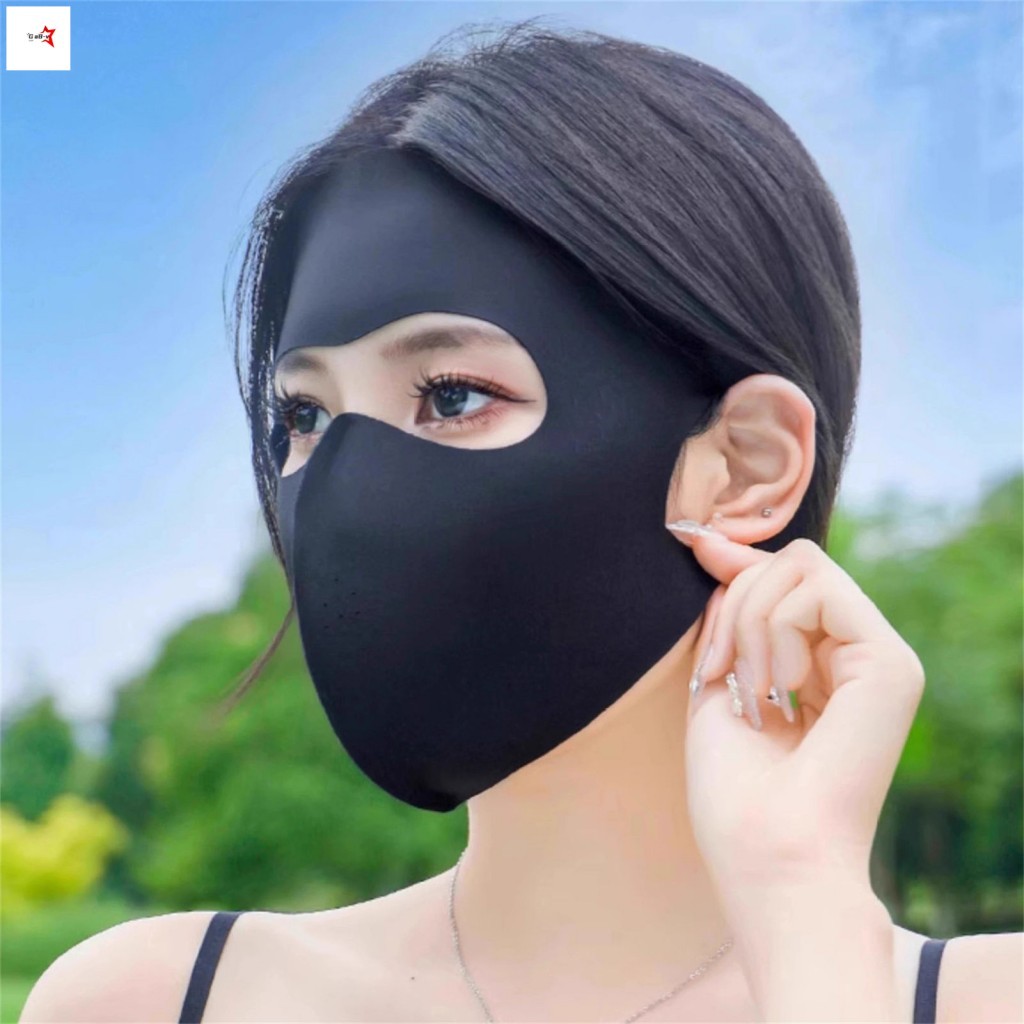 Mặt nạ chống nắng toàn mặt Ice Silk UPF50 + Chặn tia cực tím Nhẹ thoáng khí cho hoạt động ngoài trời đi xe đạp