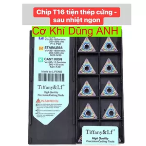 Chip T16 tiện thép cứng- thep sau nhiệt -inox ngon