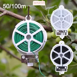 Dây buộc cáp sân vườn ITRUMPET, Dây buộc xoắn thực vật 20 / 50 / 100m Băng vòng dây điện, Dây leo cây Hỗ trợ cây hoa Dây đeo dây buộc