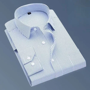 Áo sơ mi Cotton dài tay VN, thích hợp cho nam giới trung niên, phong cách công sở thông thường, không cần ủi, vừa vặn, thích hợp cho bố, có túi, áo sơ mi.