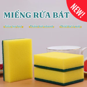 Miếng Rửa Chén Bát 2 Mặt LUMERA Bọt Biển Dày Mềm Tạo Nhiều Bọt Giúp Làm Sạch Nhanh