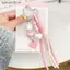 SSVN Dây bện dễ thương Tình yêu Đính cườm Bóng lông tơ Móc khóa Mặt dây chuyền Bapa Charm Túi dây chuyền điện thoại Treo Girl DIY Love Bule Móc khóa Quà tặng.