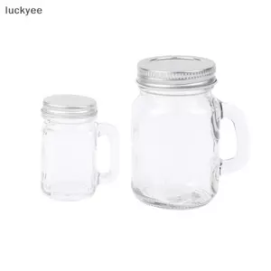 Luckyew 1 Mini Mason Jar Cho Mứt Mật Ong Di Động Chống Rò Rỉ Cà Phê Sữa Nước ép Chai Cà Phê Bảo Quản Bể Barista Phụ Kiện TQ