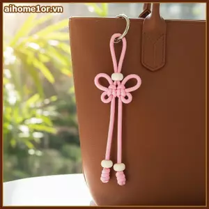 AIHOM DIY Phong Cách Bướm Bện Dây Móc Khóa Handmade Cho Túi Hợp Thời Trang,