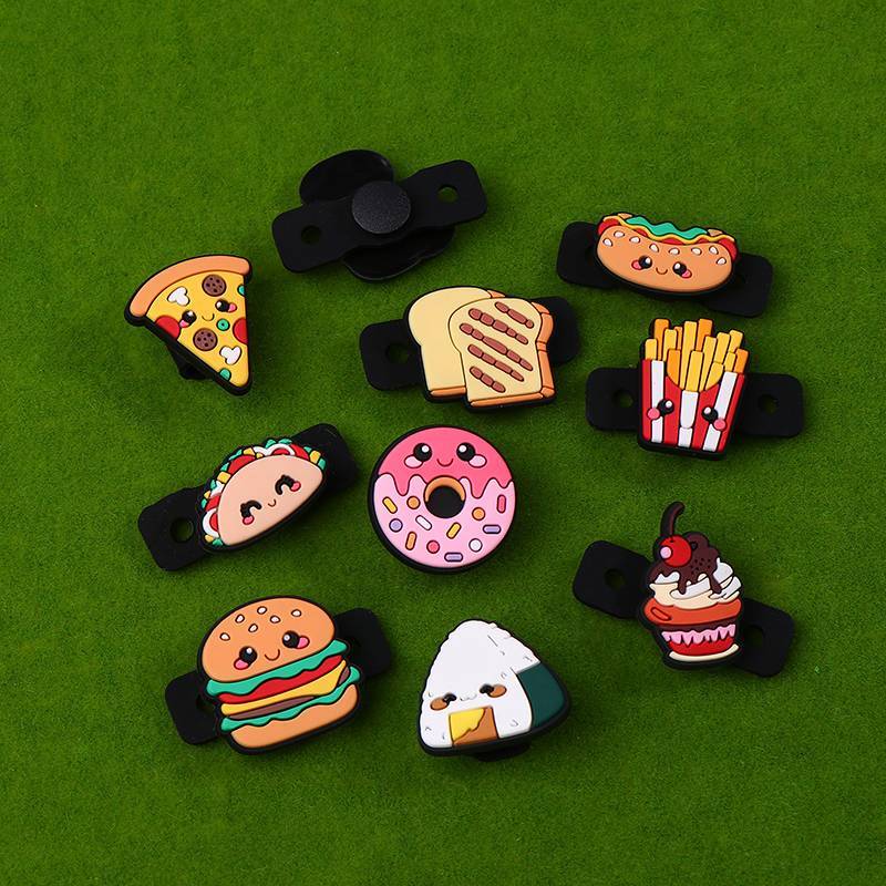 Thực phẩm loạt Hamburger Vợt Tennis bánh pizza Cookie bánh mì donut hình giảm xóc Silicone Vợt Tennis DAMPENER VN