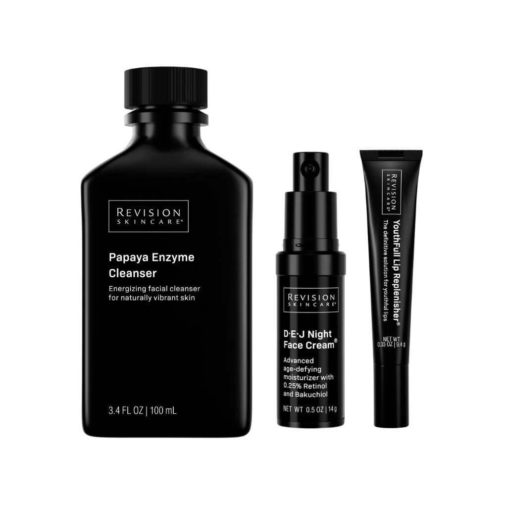 Bộ Sản Phẩm REVISION SKINCARE Night Face Cream 14g , Sữa Rửa Mặt 100ml Và Serum Dưỡng Môi 9.4G