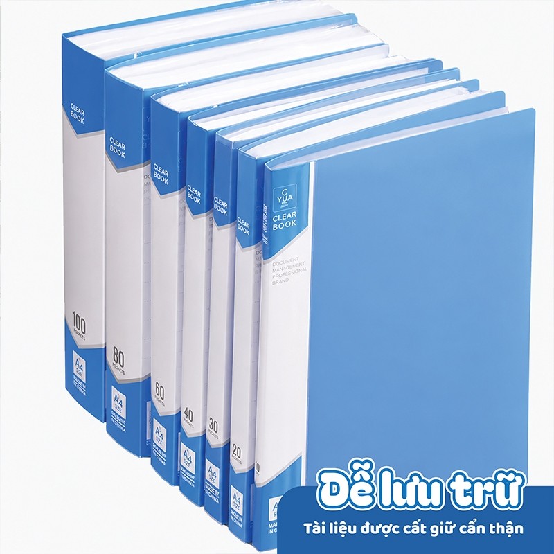 Tệp Đựng Tài Liệu Bìa Lá A4 Chống Thấm Nước, 30 40 60 Lá Với Nhiều Ngăn, Học Sinh Và Văn Phòng Tiện Dụng