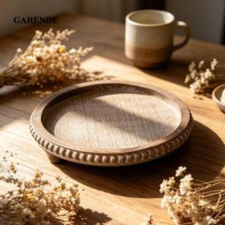 Garende Tròn Bằng Gỗ Trang Trí Khay Món Ăn Nến Đĩa Đĩa Nước Hoa Trang Sức Giá Đỡ Cho Xà Phòng Bàn Cà Phê Ottoman Bồn Rửa Planter