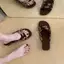 TT Dây Đeo Thắt Lưng Khóa Cá Miệng Dép Nữ Gót Dày La Mã Rỗng Dép Nữ Mùa Hè