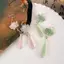ECK Đơn Giản Sen Mặt Dây Chuyền Tai Móc Retro Handmade Trung Quốc Cổ Điển Bông Tai Trung Quốc Phong Cách Cổ Đại Thanh Lịch HOT