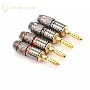 Ge 4 chiếc Mạ Vàng BFA 4mm Chuối Cắm Nam Loa Kết Nối Adapter n