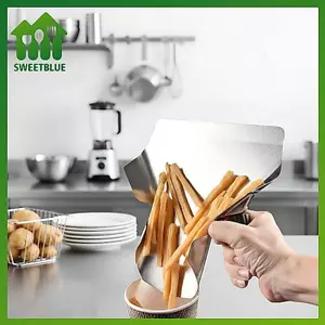 SWEET Thép không gỉ Pháp Khoai Tây Chiên Xẻng Cho Hamburger Bắp Rang Dán Xẻng Khoai Tây Chiên Xẻng Xúc Nhà Bếp Tiện Ích Nướng Dụng Cụ Xẻng n