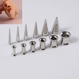 BTF 6x Máy Đo Tai Mở Rộng Bộ Côn Và Phích Cắm Đường Hầm Cơ Thể Xuyên Bộ Trang Sức Dành Cho Nữ 3-10mm Tai Co Giãn Ki