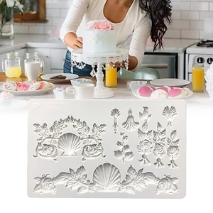 Cc DIY Curlicues Hình Fondant Khuôn Chất Liệu Silicon Khuôn Trang Trí Bánh Tiện Ích