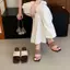 TT Xếp Ly Flip-Flops Nữ Mùa Hè 2026 Phong Cách Mới Mũi Vuông Flip-Flops All-Match Sandals