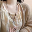 Mới Trung Quốc Bướm Tua Rua Vòng Cổ Nữ Cổ Cao Cấp Gốm Đính Hạt Vòng Cổ Niche Retro Bện Xương Đòn Dây Chuyền