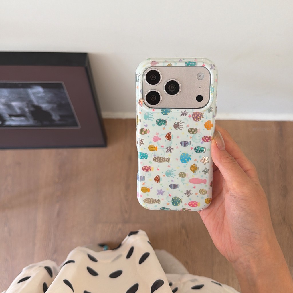 Ốp Điện Thoại Minnows Nhiều Màu Sắc Cho IPhone 17 Pro Max 17 16 15 14 13 Ốp Điện Thoại Chống Rơi