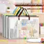 Túi dự án BEABOUT A3, Túi lưới nghệ thuật lưới PVC đa chức năng, Công suất lớn sáng tạo dày có dây kéo và tay cầm Túi lưu trữ Đồ dùng văn phòng