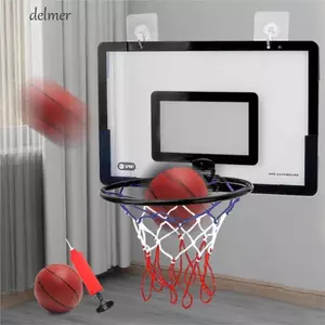Bộ vòng bóng rổ trong nhà DELMER, Trò chơi có thể gập lại Vòng bóng rổ Mini dành cho trẻ em, An toàn vui nhộn Di động Đen Đỏ Di động Bóng rổ Hoop Đồ chơi Tập thể dục tại nhà