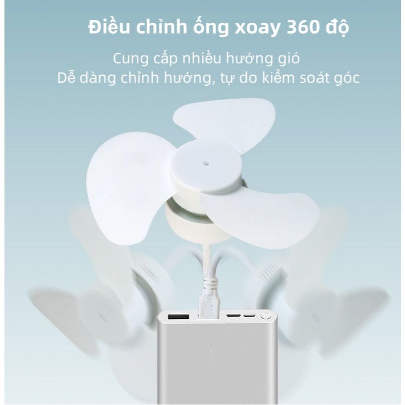 "Quạt Mini Cầm Tay USB Không Dây - Giải Nhiệt Mùa Hè Đi Phượt Ngoài Trời"