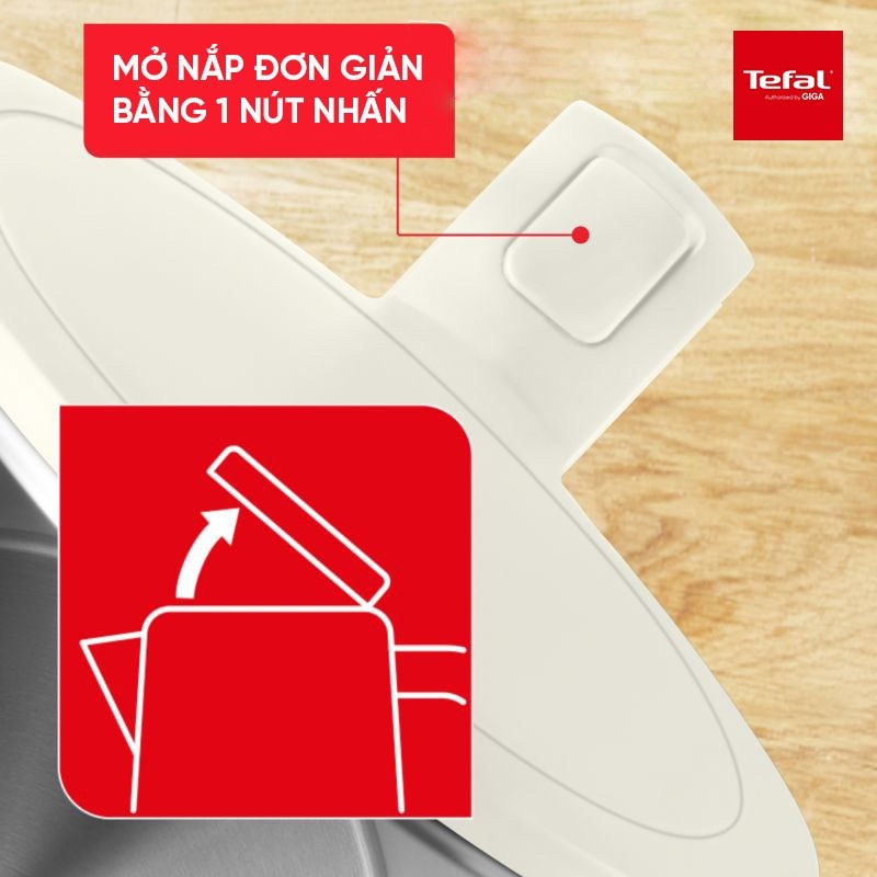 Ấm Đun Siêu Tốc Tefal KO140 1.5L 1500W | Inox 304 2 Lớp Cách Nhiệt | Đế Xoay 360° | Tự Ngắt Khi Sôi | Hàng Chính Hãng