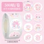 Sanrio Bino Miếng Dán Cuộn Miếng Dán Trẻ Em Phần Thưởng Nữ Sổ Tay Miếng Dán Chất Liệu Niêm Phong Miếng Dán Cắt Phim Băng 6.7