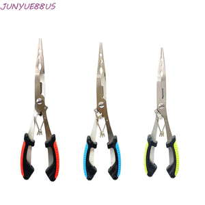 Kìm câu cá JUNYUE88US, Kìm miệng cá đa chức năng Móc, Dụng cụ tháo móc có độ bền cao có tay cầm cao su Kìm câu cá mỏ dài Cắm trại ngoài trời