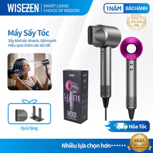 Máy Sấy Tóc Ion âm Wisezen 2 Chiều Nóng Lạnh Cao Cấp Công Suất Có Ion âm 3 Cấp độ Gió 3 Cấp độ Nhiệt Bảo Hành 12 Tháng