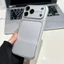 Vỏ máy ảnh thủy tinh silicon lỏng viền bạc Vỏ điện thoại cho iPhone 17 Pro Max 16 15 14 Vỏ bảo vệ chống sốc