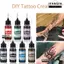 IFASIN Mực xăm tạm thời, Đồ trang điểm Body Art Gloss Tint Paint Bán vĩnh viễn Mực thông thường giả, 10ml Kem xăm vẽ tay màu DIY