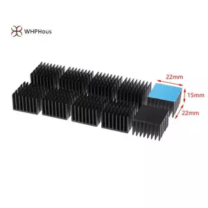 < WHPHous-t > Bộ làm mát tản nhiệt tản nhiệt bằng nhôm 5 chiếc 22 * 22 * 15mm có băng giữ nhiệt cho Chip điện tử IC LEDputer Đẹp