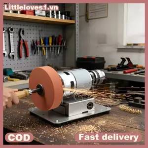 Littleloves1 Máy mài hai đầu Mini 220V Dụng cụ nhà bếp điện Thiết bị đa chức năng để nấu ăn tại nhà tiện lợi VN
