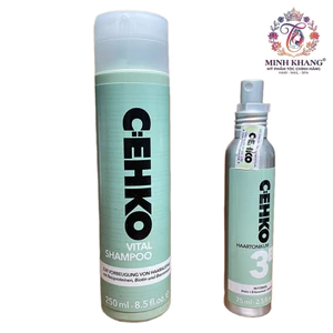 Combo dầu gội chống rụng 250ml và xịt mọc tóc Cehko 75ml [ MK ]
