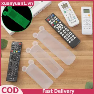 XUAN Silicone Điều Khiển Từ Xa Vỏ Bảo Vệ Điều Hòa Không Khí Tivi Điều Khiển Từ Xa Ốp Lưng Chống Thấm Nước Tai Gấu Huỳnh Quang Vỏ Chống Bụi VN