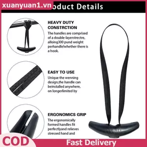XUAN Tay cầm kéo lên TPE Tay cầm trung tính Tay cầm máy cáp hạng nặng Nâng tạ Đa chức năng Thiết bị tập thể dục cho phòng tập thể dục Tập luyện VN