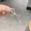 < YEI > Kẹp tóc kim loại nơ pha lê lấp lánh để tạo cảm giác thanh lịch và quyến rũ mới