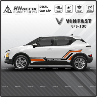 Tem dán xe VF5 - Decal dán xe VF5 MẪU TEM THỂ THAO CÁ TÍNH. 1 bộ dán 2 bên ( mẫu VF5-100 )