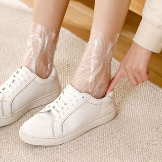 Tất mặt nạ PE dùng một lần dày, vỏ chân trong suốt, túi chống trượt chống thấm nước cho điều trị nứt khô & lắp giày