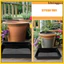 2 Chiếc Chậu Cây Ngoài Trời Đĩa Vuông Cho Khay Cây Trong Nhà 33.00X33.00X4.60CM PP Đen khxinggao